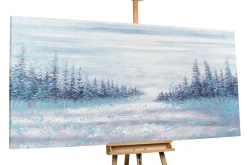XXL Öl Gemälde 'Stille des Winters' | Handgemaltes Unikat