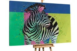 XXL Öl Gemälde 'Striped in Colors' | Handgemaltes Unikat