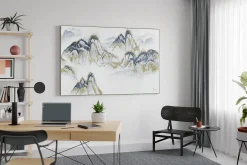 XXL Öl Gemälde 'Sunlit Mountains' | Handgemaltes Unikat
