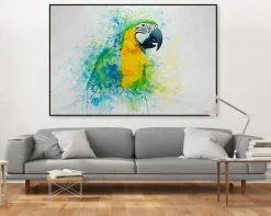 XXL Öl Gemälde 'Talking parrot' | Handgemaltes Unikat
