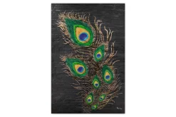 XXL Öl Gemälde 'Tanz der Pfauenfedern' | Handgemaltes Unikat