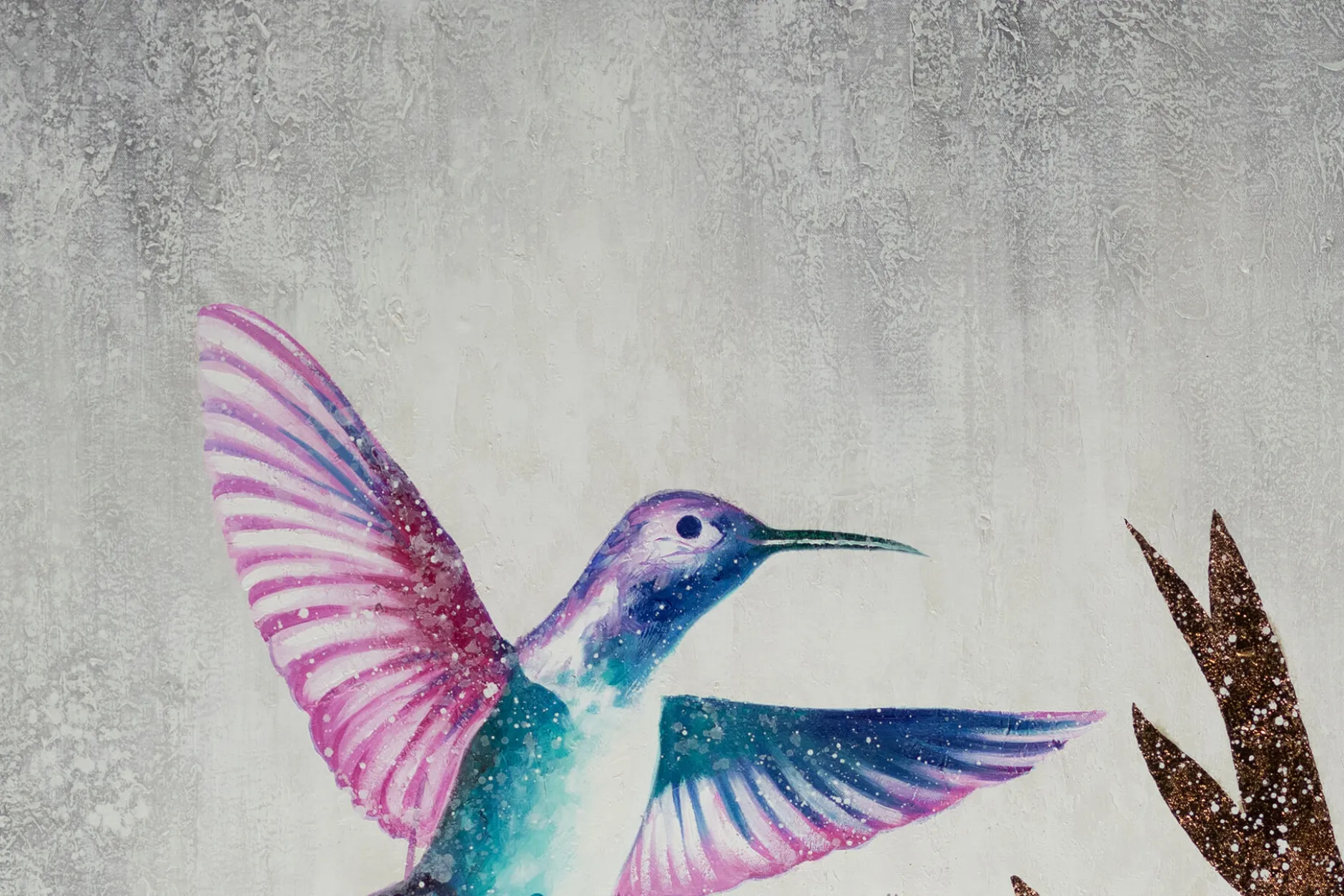 XXL Öl Gemälde 'Tanz des Kolibris' | Handgemaltes Unikat