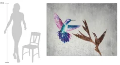 XXL Öl Gemälde 'Tanz des Kolibris' | Handgemaltes Unikat