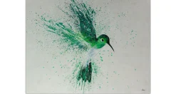 XXL Öl Gemälde 'Tanzender Kolibri' | Handgemaltes Unikat