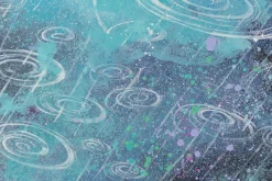 XXL Öl Gemälde 'Tanz im Regen' | Handgemaltes Unikat