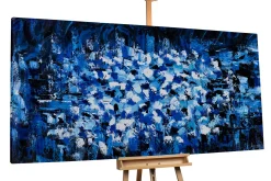 XXL Öl Gemälde 'Tanz in Blau' | Handgemaltes Unikat
