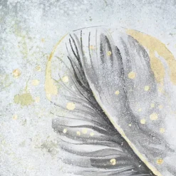 XXL Öl Gemälde 'Tearaway Feather' | Handgemaltes Unikat