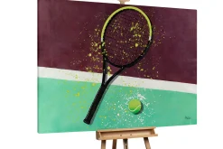 XXL Öl Gemälde 'Tennis Life' | Handgemaltes Unikat