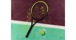 XXL Öl Gemälde 'Tennis Life' | Handgemaltes Unikat