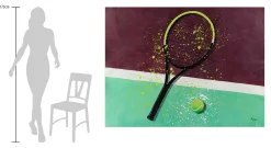 XXL Öl Gemälde 'Tennis Life' | Handgemaltes Unikat