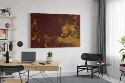 XXL Öl Gemälde 'The Way of the Dragon' | Handgemaltes Unikat