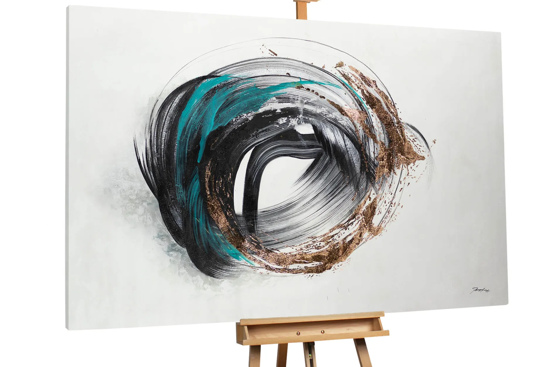 XXL Öl Gemälde 'Time Spiral' | Handgemaltes Unikat