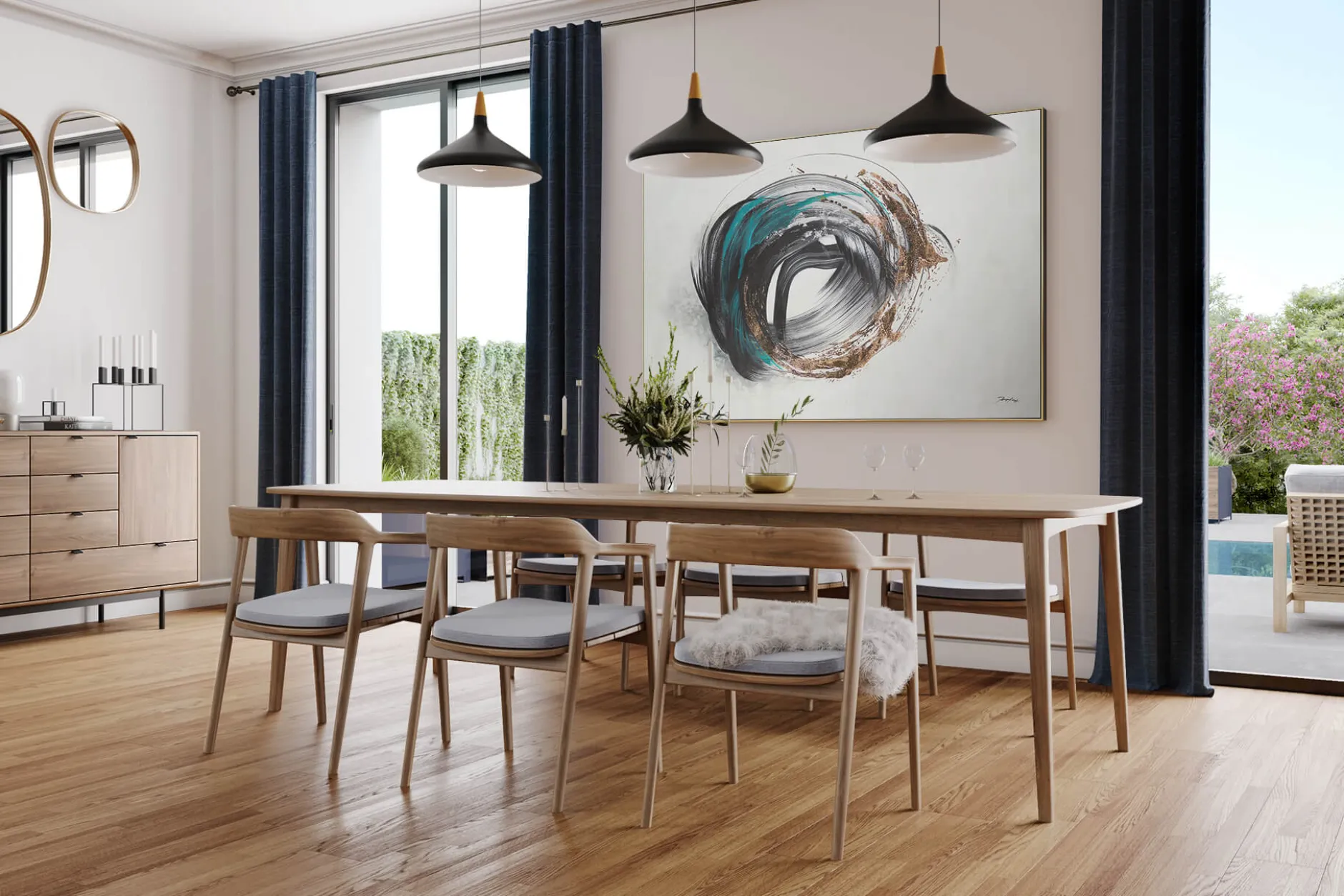 XXL Öl Gemälde 'Time Spiral' | Handgemaltes Unikat