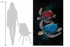 XXL Öl Gemälde 'Turtle's Tale' | Handgemaltes Unikat