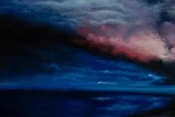 XXL Öl Gemälde 'Twilight over the Sea' | Handgemaltes Unikat