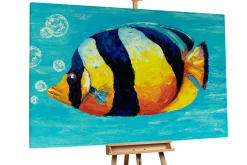 XXL Öl Gemälde 'Underwater Sun' | Handgemaltes Unikat