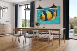 XXL Öl Gemälde 'Underwater Sun' | Handgemaltes Unikat