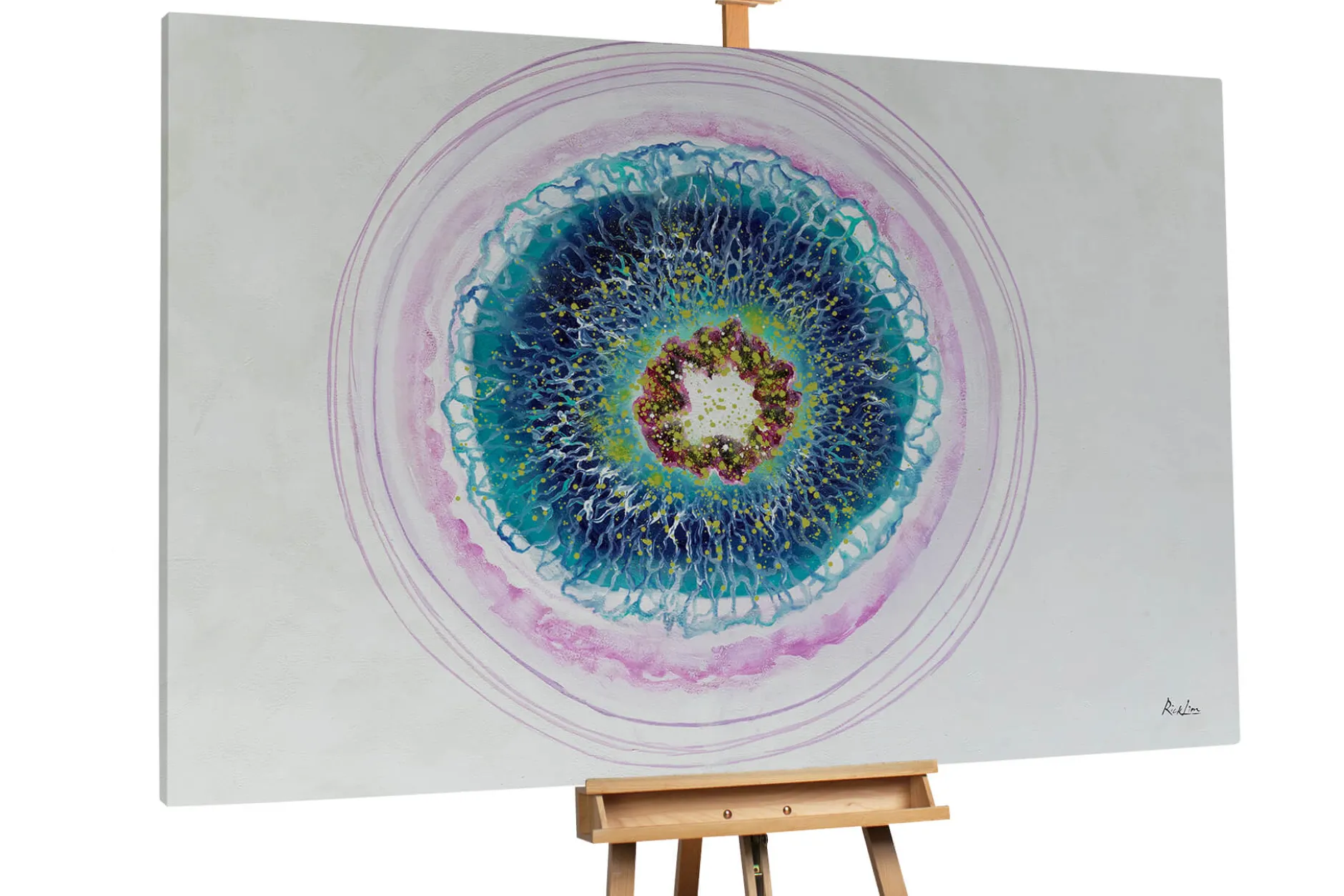 XXL Öl Gemälde 'Universe of Jellyfish' | Handgemaltes Unikat
