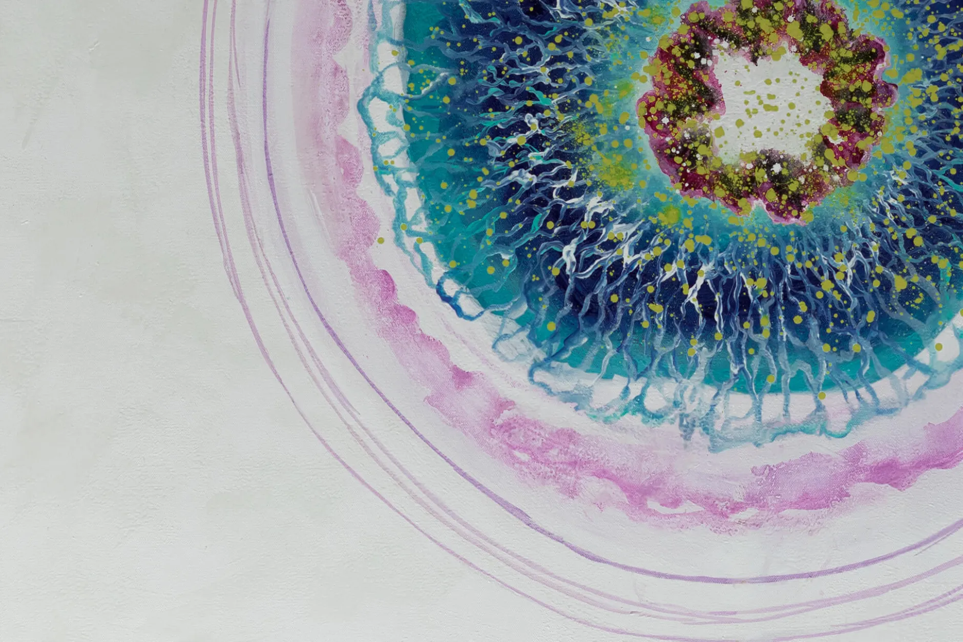 XXL Öl Gemälde 'Universe of Jellyfish' | Handgemaltes Unikat