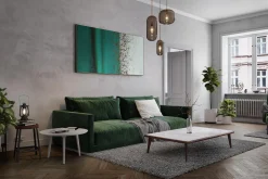 XXL Öl Gemälde 'Vertical Turquoise' | Handgemaltes Unikat