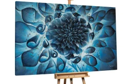 XXL Öl Gemälde 'Vibrant Blue' | Handgemaltes Unikat