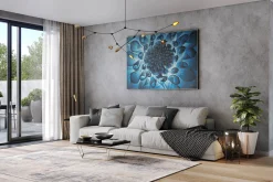 XXL Öl Gemälde 'Vibrant Blue' | Handgemaltes Unikat