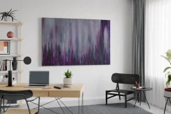 XXL Öl Gemälde 'Violet mountains' | Handgemaltes Unikat