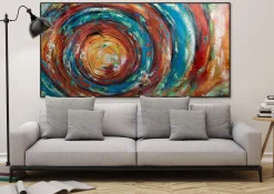 XXL Öl Gemälde 'Vortex of Colours' | Handgemaltes Unikat