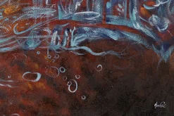 XXL Öl Gemälde 'Wasser und Feuer' | Handgemaltes Unikat