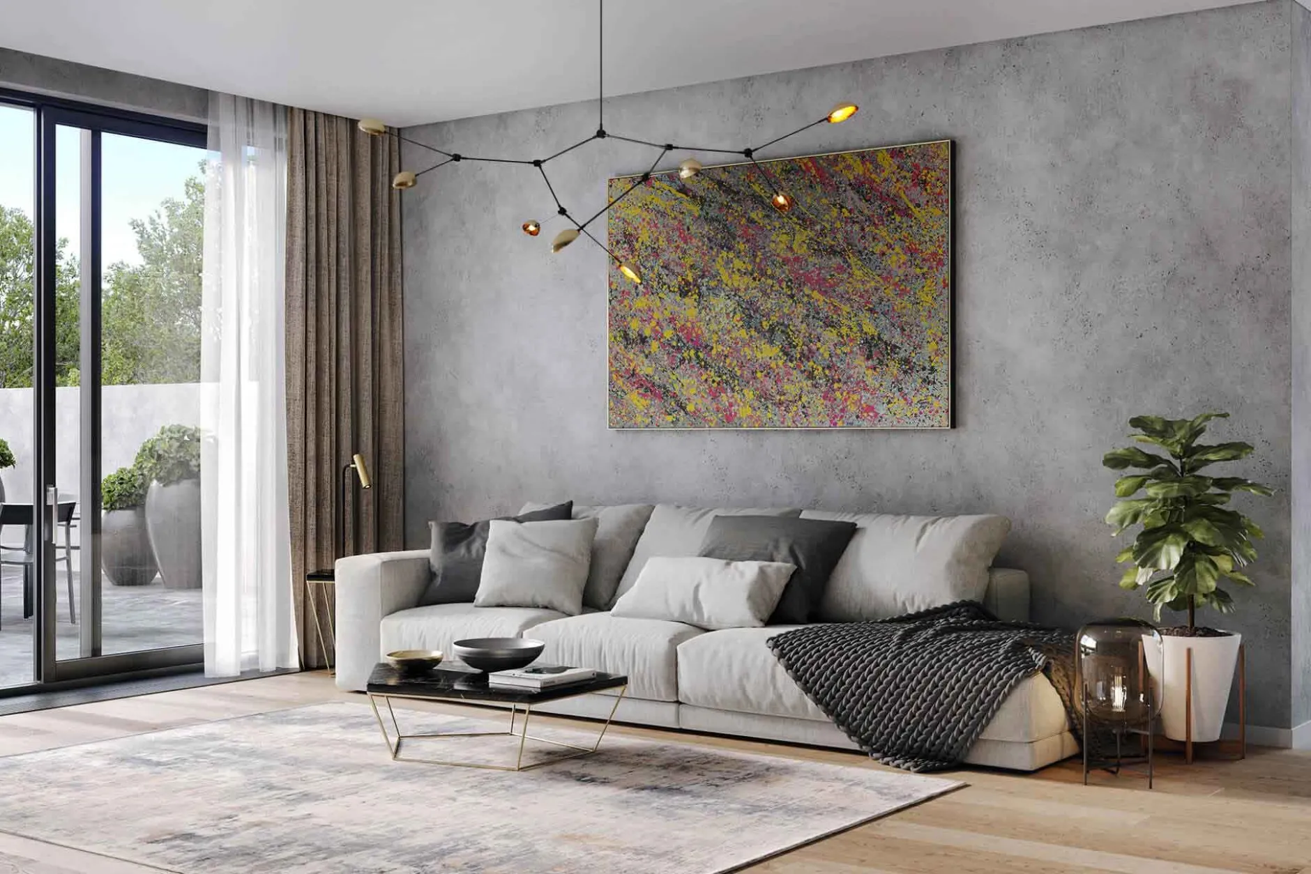 XXL Öl Gemälde 'Watercolor Creation' | Handgemaltes Unikat