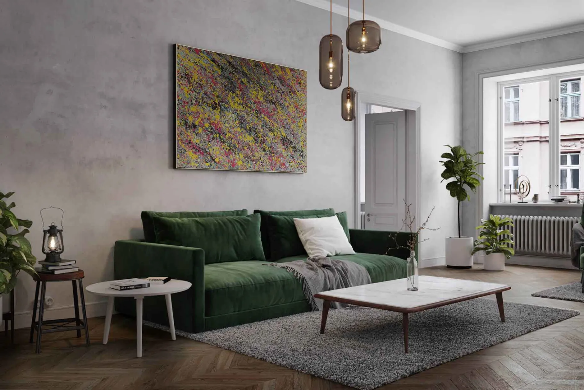 XXL Öl Gemälde 'Watercolor Creation' | Handgemaltes Unikat