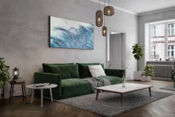 XXL Öl Gemälde 'Wavy Circles' | Handgemaltes Unikat