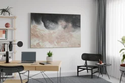 XXL Öl Gemälde 'Wellen im Mond' | Handgemaltes Unikat