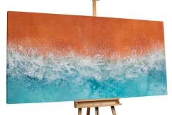XXL Öl Gemälde 'Wilde Wellenwirbel' | Handgemaltes Unikat