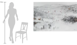 XXL Öl Gemälde 'Winter im Märchenwald' | Handgemaltes Unikat