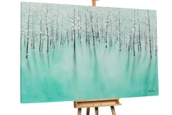 XXL Öl Gemälde 'Winterlicher Eistraum' | Handgemaltes Unikat