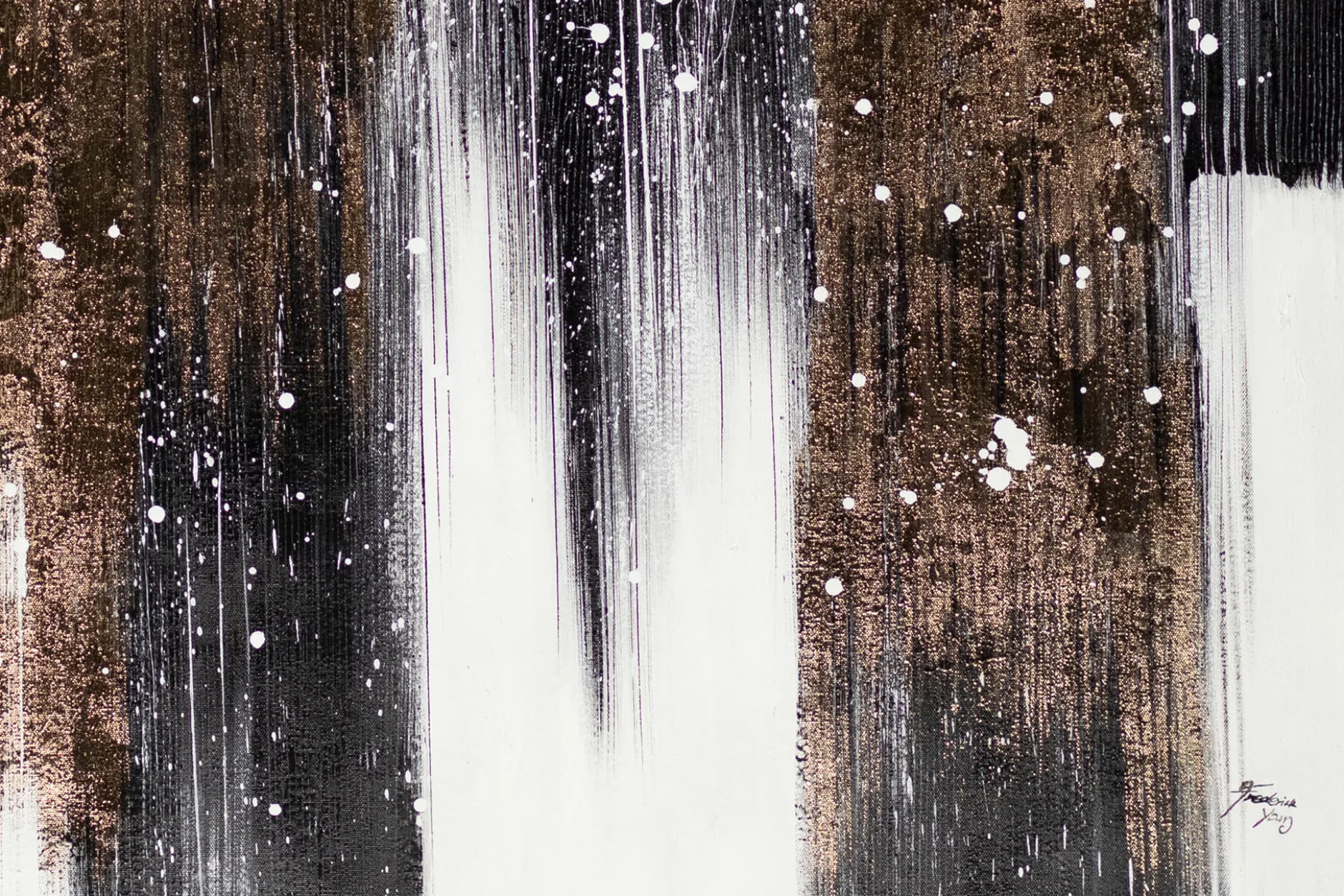 XXL Öl Gemälde 'Winter Night' | Handgemaltes Unikat