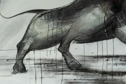 XXL Öl Gemälde 'Woken Beast' | Handgemaltes Unikat