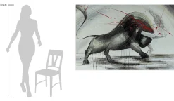 XXL Öl Gemälde 'Woken Beast' | Handgemaltes Unikat
