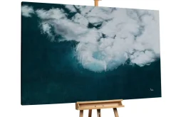 XXL Öl Gemälde 'Wolken über dem Ozean' | Handgemaltes Unikat