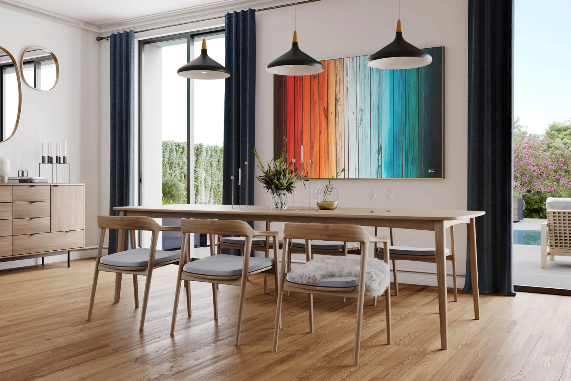 XXL Öl Gemälde 'Wood Spectrum' | Handgemaltes Unikat