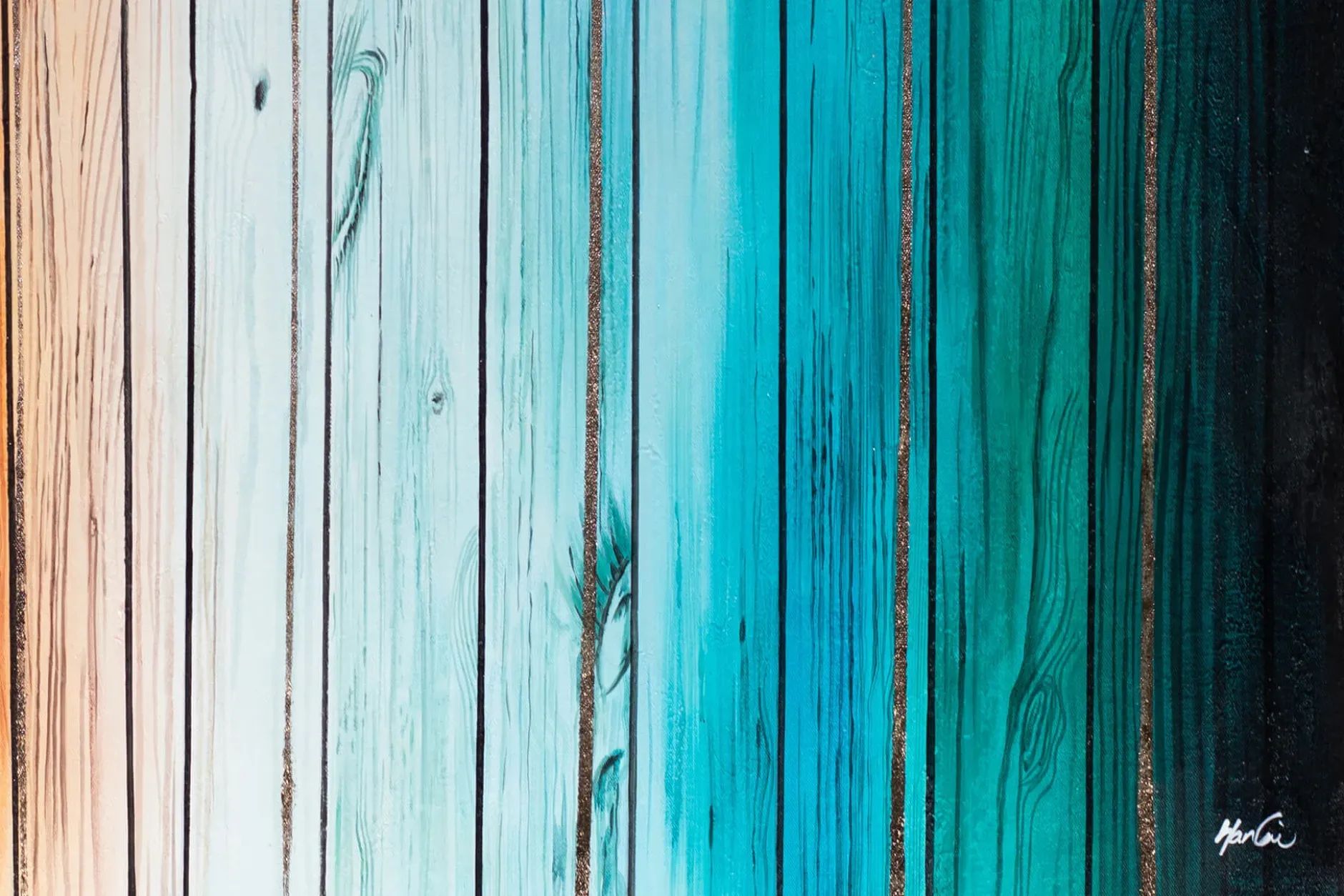 XXL Öl Gemälde 'Wood Spectrum' | Handgemaltes Unikat
