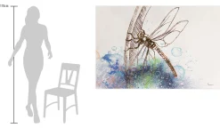 XXL Öl Gemälde 'World of Dragonflies' | Handgemaltes Unikat