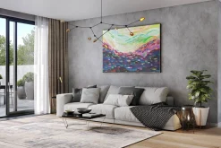 XXL Öl Gemälde 'World of Rainbows' | Handgemaltes Unikat