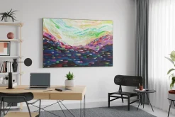 XXL Öl Gemälde 'World of Rainbows' | Handgemaltes Unikat