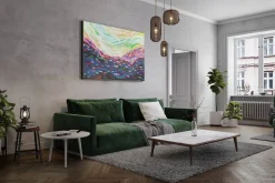 XXL Öl Gemälde 'World of Rainbows' | Handgemaltes Unikat
