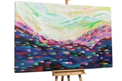 XXL Öl Gemälde 'World of Rainbows' | Handgemaltes Unikat