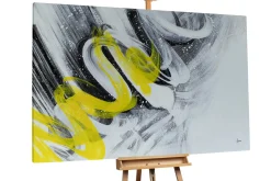 XXL Öl Gemälde 'Yellow Love' | Handgemaltes Unikat