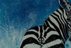 XXL Öl Gemälde 'Zappy Zebra' | Handgemaltes Unikat