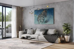 XXL Öl Gemälde 'Zappy Zebra' | Handgemaltes Unikat